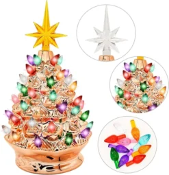 9.25in Prelit Gold Ceramic Tabletop Christmas Tree -Holiday Decor Store Gold Ceramic Christmas Tree 9in 3 result 600x619 1