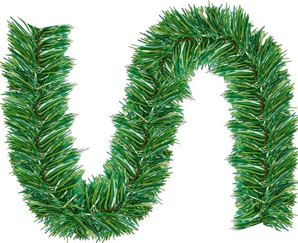 Non Lit Green Artificial Christmas Garland Decorations 50ft 2 Non Lit Green Artificial Christmas Garland Decorations 50ft - Image 2