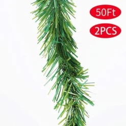 100ft 2pcs Artificial Green Christmas Garland -Holiday Decor Store Green Holiday Garland 2 Pack 50 ft 3 result 600x600 1