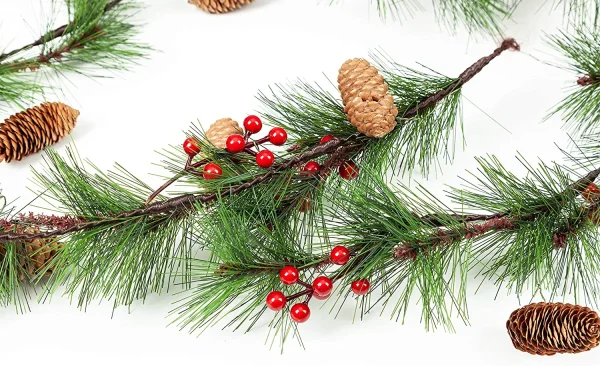 Holiday Garland With Decorations 6ft 2 Holiday Garland With Decorations 6ft - Image 2