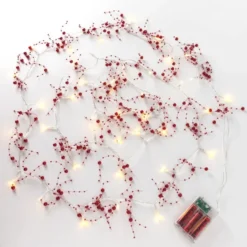 39 LED Pre Lit Christmas Garland 10ft -Holiday Decor Store LED Berry Beaded Garland 4 result 1024x1024 1 600x600 1
