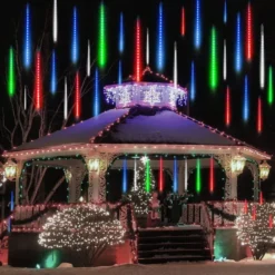 8 Tubes (12in) Christmas Meteor Shower Rain Lights, Multicolor 8 8 Tubes (12in) Christmas Meteor Shower Rain Lights, Multicolor -Holiday Decor Store LED Meteor Shower Rain Lights 8 Tubes 30cm Multicolor 6 result 600x600 1