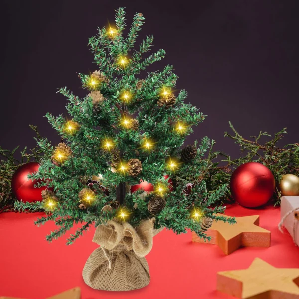 Mini Christmas Tree With Pine Cones 1 Mini Christmas Tree With Pine Cones