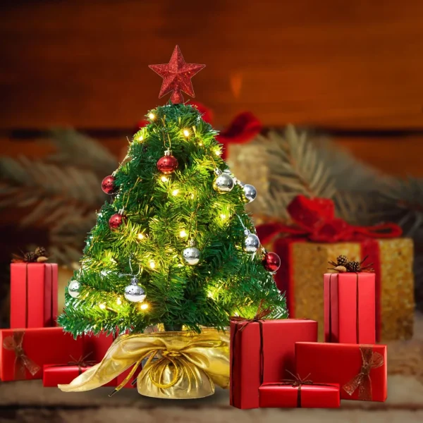 50 LED Pre Lit Tabletop Christmas Tree 23in 1 50 LED Pre Lit Tabletop Christmas Tree 23in