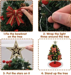 Pre Lit Table Top Christmas Tree Decoration 24in -Holiday Decor Store Prelit Tabletop Christmas Tree with Tree Skirt 24in 5 result 600x639 1