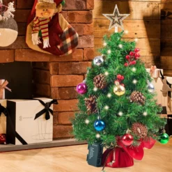 Prelit Tabletop Christmas Tree With Warm White Light 22in -Holiday Decor Store Prelit Tabletop Christmas Tree with Warm White Light 22in 4 600x600 1