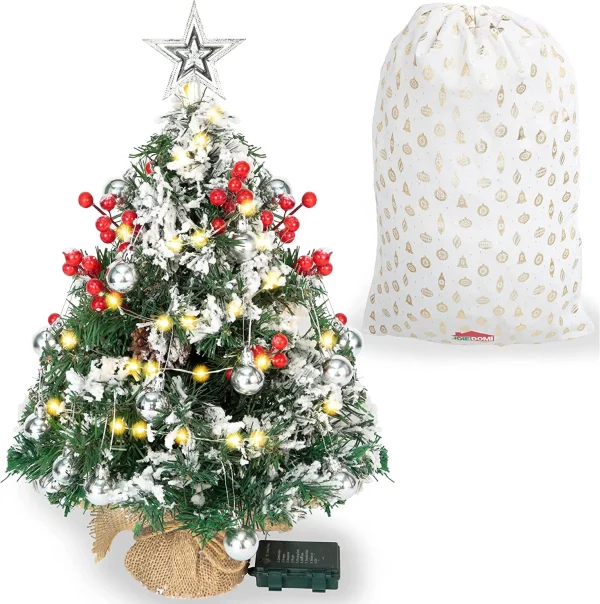 50 LED Prelit Tabletop Christmas Tree With String Lights 24in 2 50 LED Prelit Tabletop Christmas Tree With String Lights 24in - Image 2