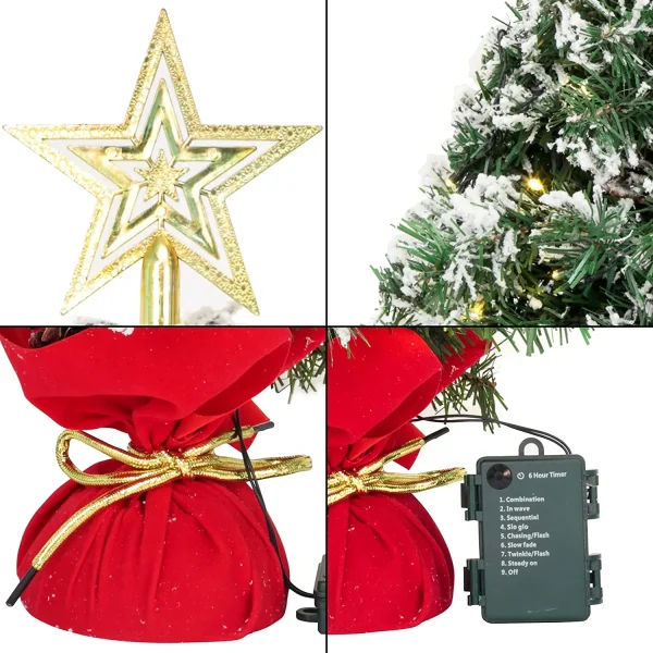 Prelit LED Artificial Mini Christmas Tree 3 Prelit LED Artificial Mini Christmas Tree - Image 3