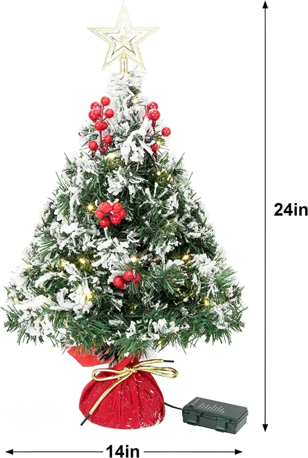 Prelit LED Artificial Mini Christmas Tree 4 Prelit LED Artificial Mini Christmas Tree - Image 4