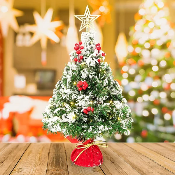 Prelit LED Artificial Mini Christmas Tree 6 Prelit LED Artificial Mini Christmas Tree - Image 6