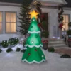 7 Ft Metallic Christmas Tree Holiday Scene Airblown Inflatable Yard Decor