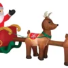 12.5 Ft Santa Claus On Sleigh Airblown Inflatable Christmas Yard Decor