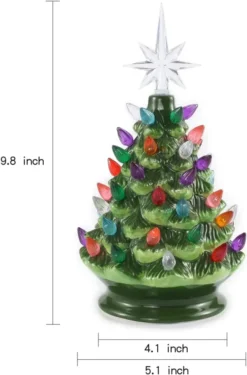 Pre Lit Ceramic Tabletop Christmas Tree 9in -Holiday Decor Store Tabletop Prelit Ceramic Christmas Tree 9in 3 result 600x911 1