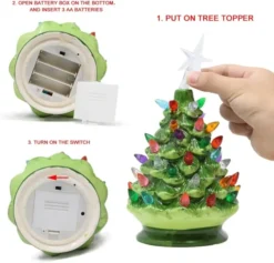 Pre Lit Ceramic Tabletop Christmas Tree 9in -Holiday Decor Store Tabletop Prelit Ceramic Christmas Tree 9in 4 result 600x576 1