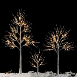 Christmas LED White Birch Tree Decoration 2ft 4ft And 6ft -Holiday Decor Store White Birch Tree Decoration Combo Set 2ft 4ft 6ft 4 1 600x600 1