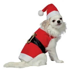 Pet Santa Claus Saint Nick Dog Christmas Costume Suit