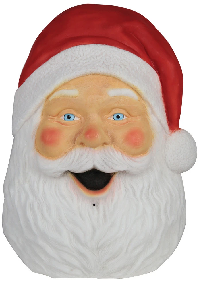 22" Santa Face Plaque W Sound Lights Blow Mold Christmas Decor Decoration Prop 1 22" Santa Face Plaque W Sound Lights Blow Mold Christmas Decor Decoration Prop