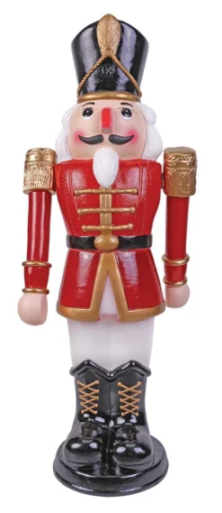 36" Tall Animated Moves Lights Sounds Red/Wt Nutcracker Christmas Decor Decoration Prop