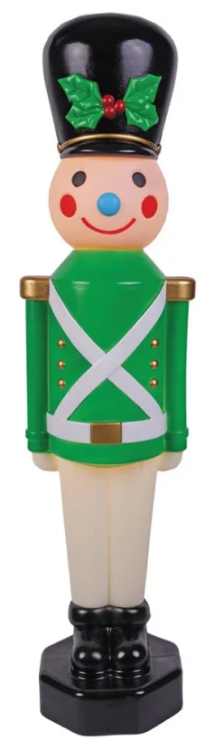 42" Vintage Reproduction Toy Soldier Green Blow Mold Lights Christmas Decor Decoration Prop