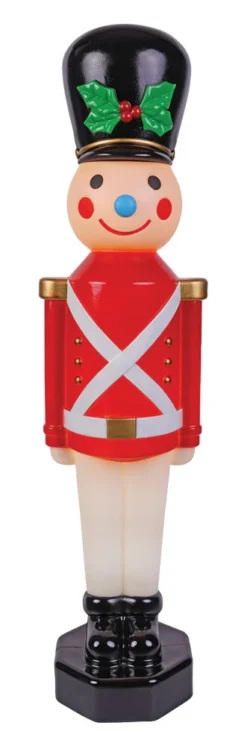 42" Vintage Reproduction Toy Soldier Red Blow Mold Lights Christmas Decor Decoration Prop