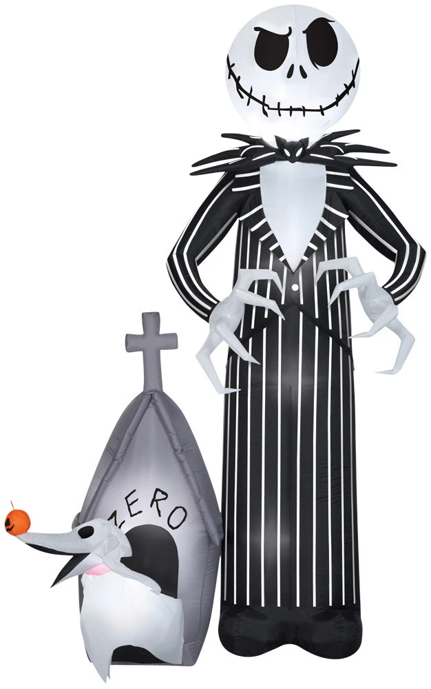 108" Tall Lighted Jack Skellington And Zero Giant Air Blown Airblown Inflatable Nightmare Before Christmas Yard Decor Outdoor Decoration 1 108" Tall Lighted Jack Skellington And Zero Giant Air Blown Airblown Inflatable Nightmare Before Christmas Yard Decor Outdoor Decoration