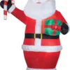 12' Santa Claus Gift Candy Cane Airblown Inflatable Christmas Yard Decor