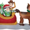 62" Airblown Toy Story W/ Sleigh Inflatable Christmas Yard Decor