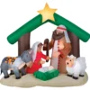 83" Airblown Holy Family Nativity Scene Inflatable Christmas Yard Decor