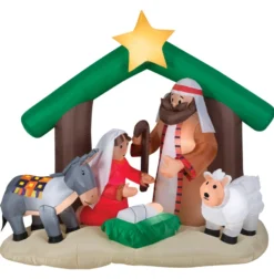 83" Airblown Holy Family Nativity Scene Inflatable Christmas Yard Decor