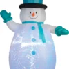 12' Tall Projection Lighted Giant Snowman Air Blown Airblown Inflatable Christmas Yard Decor Decoration