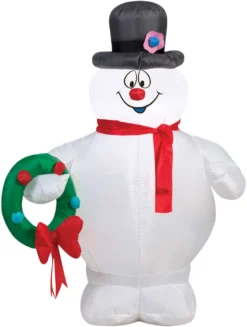 42" Airblown Frosty The Snowman Inflatable Christmas Yard Decor