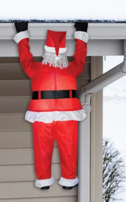 6.5 Ft Lighted Hanging Santa Claus Airblown Inflatable Christmas Yard Decor