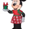 42" Tall Lighted Minnie Mouse Disney W/ Present Air Blown Airblown Inflatable Christmas Yard Decor Decoration
