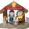 69" Airblown Peanuts Nativity Charlie Brown Inflatable Christmas Yard Decor