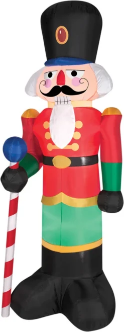 78" Tall Lighted Red Nutcracker Air Blown Airblown Inflatable Christmas Yard Decor Decoration